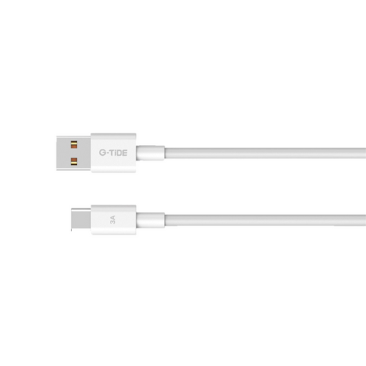 Paquete de 3 Cables TW151 G-Tide de Carga Rapida de 3A Resistentes USB a Tipo C Color Blanco