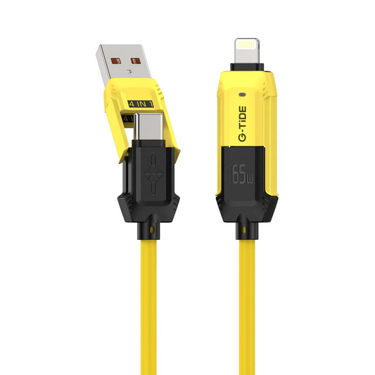 Cable 4 en 1  de Carga Rapida G-TIde Vida Colorida – Multiconector USB, Tipo C, Micro USB y Lightning para Todos los Dispositivos