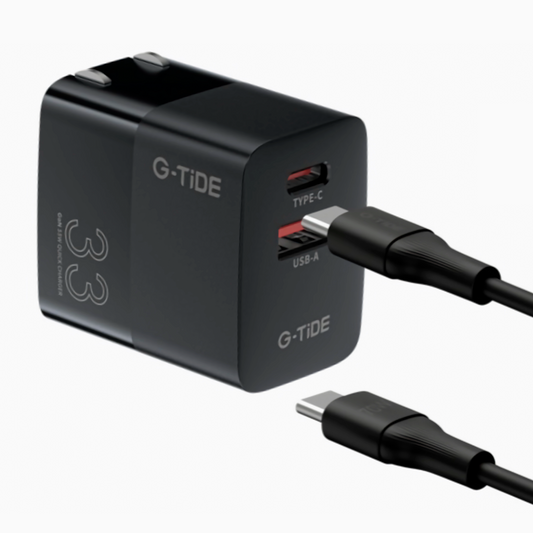 Turbo Cargador 33w G-tide GO333 Cable Tipo C Súper Carga